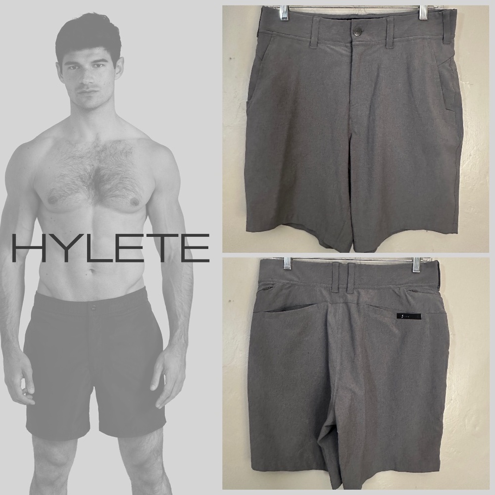 Hylete Stretch Coach Shorts 32" waist  9" inseam Gently worn 90% polyester